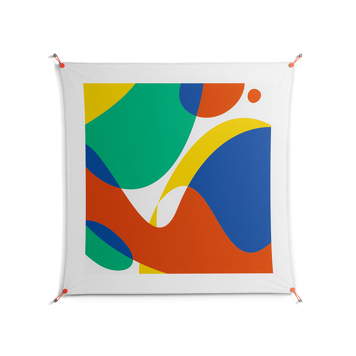 Vibrante Zoom - Work On Wall - Vratislav Pecka - Orange - 140 x 140 cm