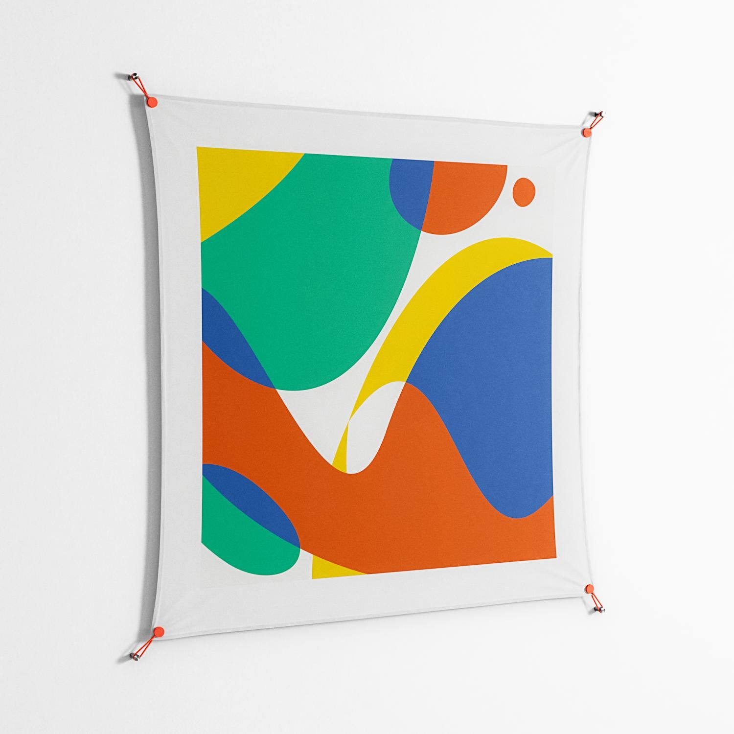 Vibrante Zoom - Work On Wall - Vratislav Pecka - Orange - 140 x 140 cm