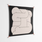 Hug 1 - Work On Wall - Andrea Devia-Nuño - Orange - 140 x 140 cm