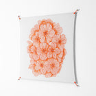 Orange Flowers 1 - Work On Wall - Katie O’Shea - Orange - 140 x 140 cm