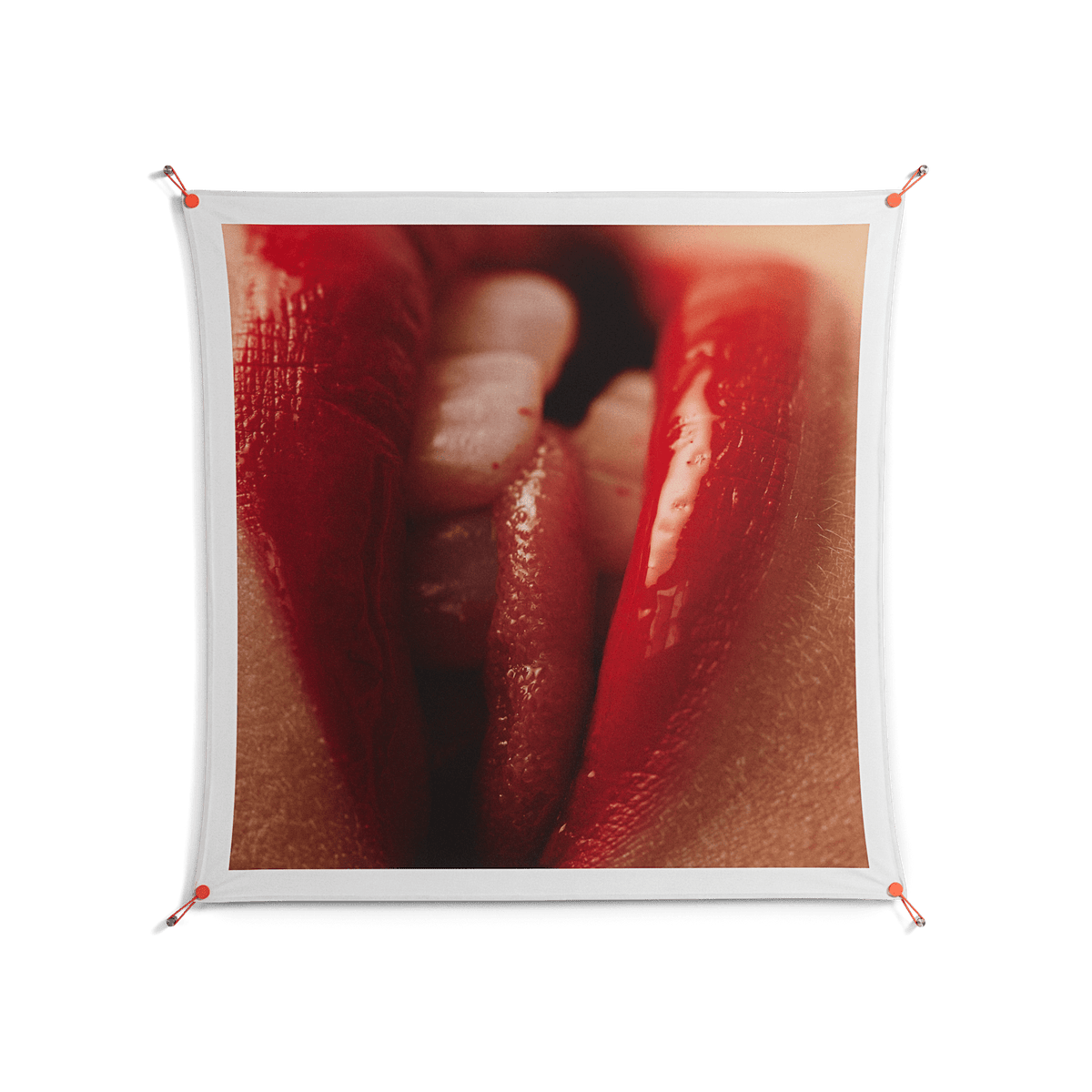 Red 2 - Work On Wall - Nadia Ryder - Orange - 140 x 140 cm
