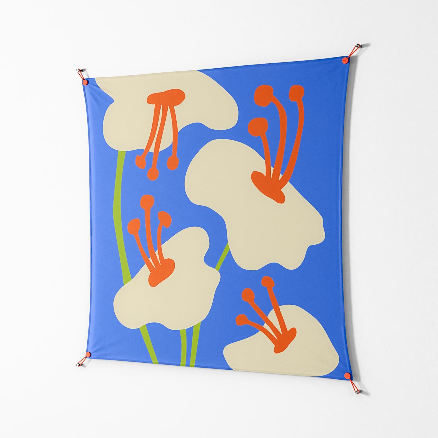 Meadow - Work On Wall - Magda March - Orange - 140 x 140 cm