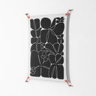 Black Flowers - Work On Wall - Konrad Blaszczyk - Orange - 70 x 100 cm