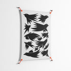 Black Birds - Work On Wall - Konrad Blaszczyk - Orange - 70 x 100 cm