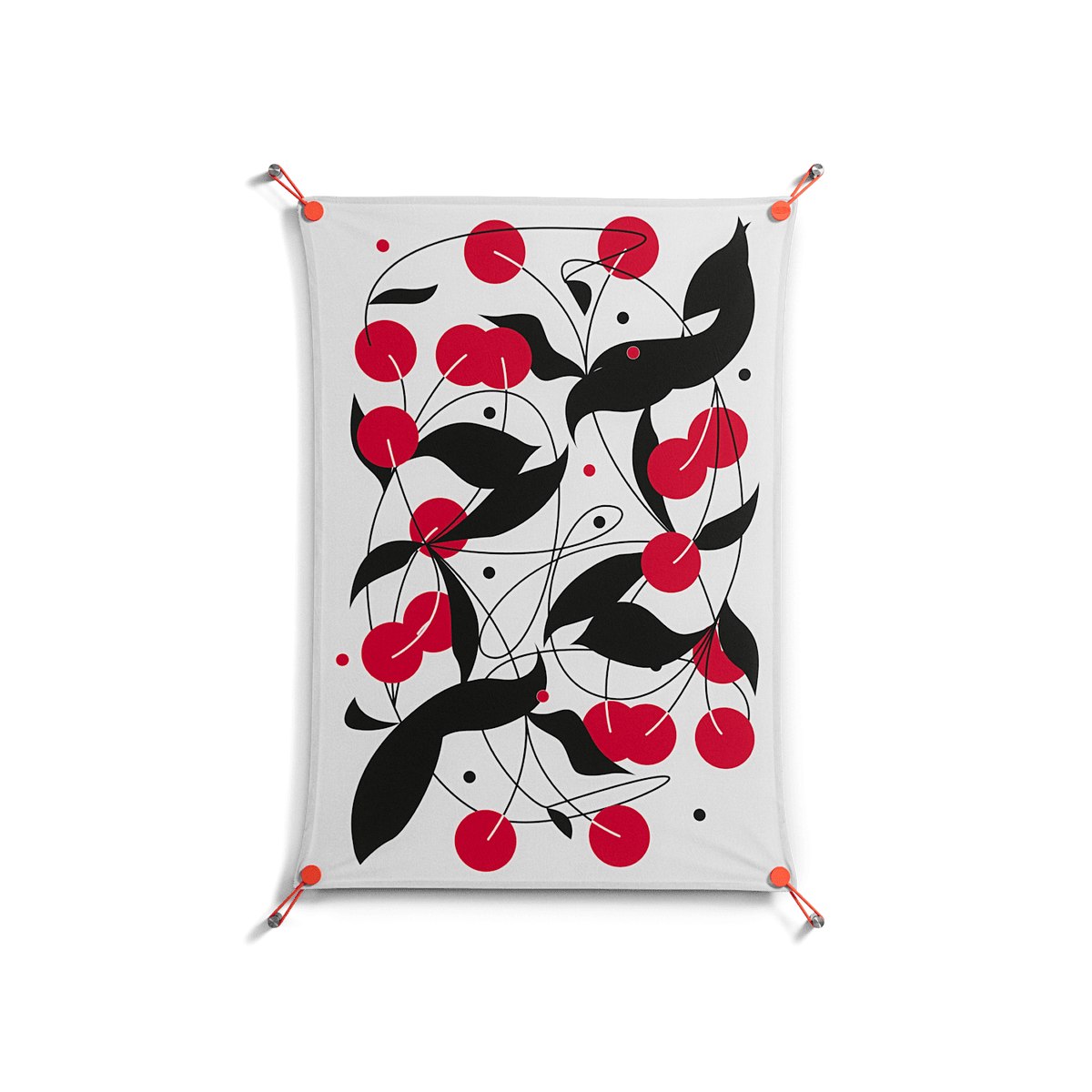 Cherry - Work On Wall - Konrad Blaszczyk - Orange - 70 x 100 cm