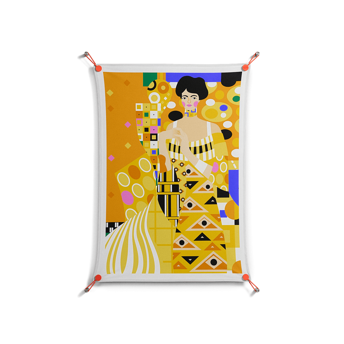 Klimt - Work On Wall - Heather Zhou - Orange - 70 x 100 cm