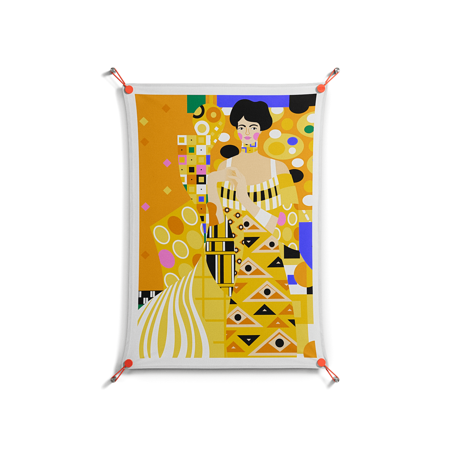 Klimt - Work On Wall - Heather Zhou - Orange - 70 x 100 cm