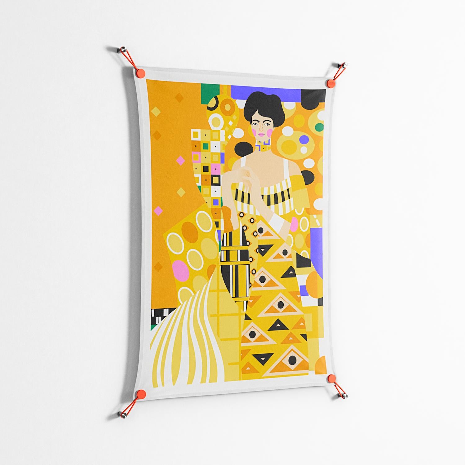 Klimt - Work On Wall - Heather Zhou - Orange - 70 x 100 cm