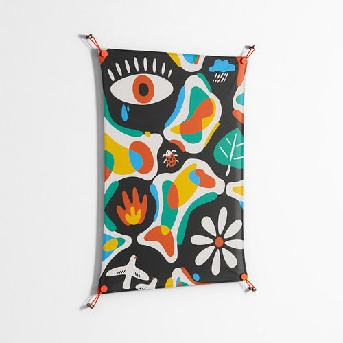 Alive - Work On Wall - Vratislav Pecka - Orange - 70 x 100 cm