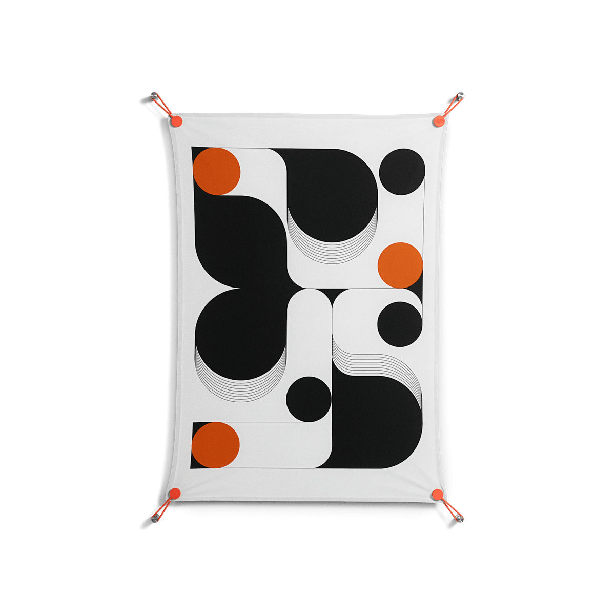 Conserto2 - Work On Wall - Vratislav Pecka - Orange - 70 x 100 cm
