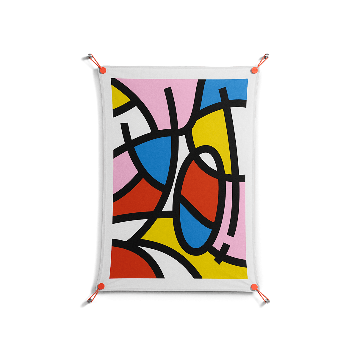 Yo - Work On Wall - Vratislav Pecka - Orange - 70 x 100 cm