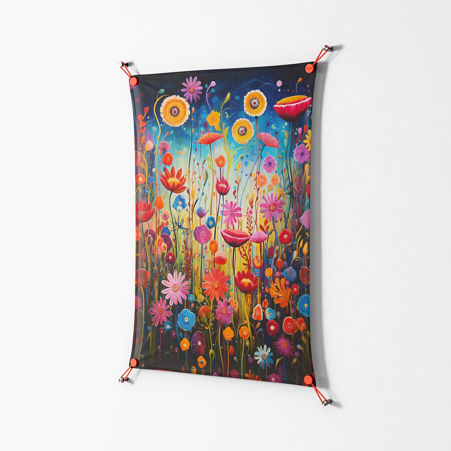 Greatful Meadow - Work On Wall - Nur Rydberg - Orange - 70 x 100 cm