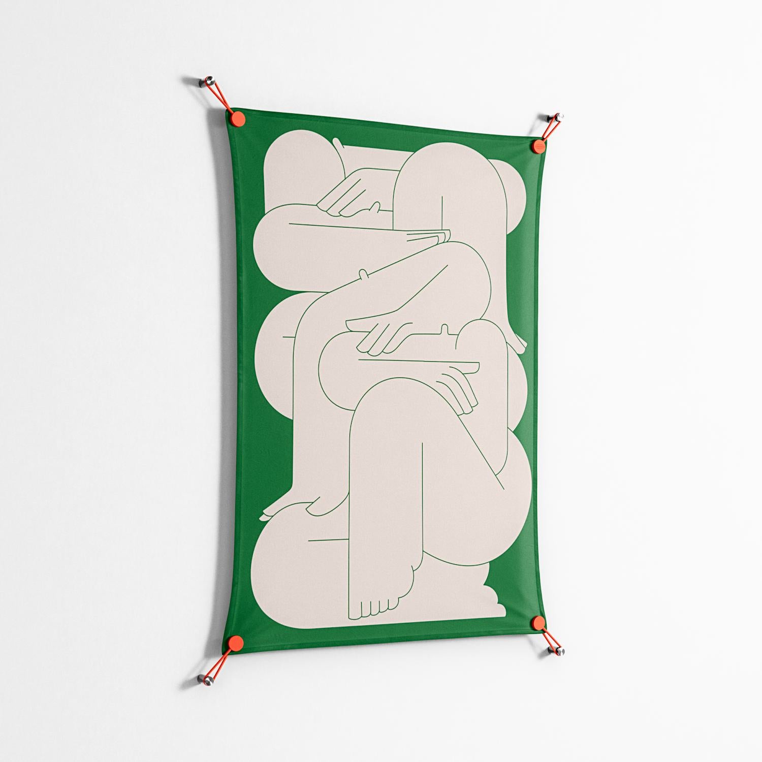 Attend - Work On Wall - Andrea Devia-Nuño - Orange - 70 x 100 cm