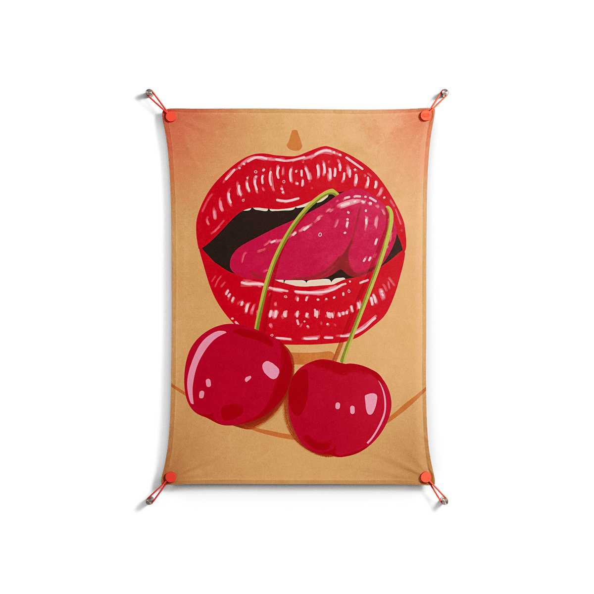 Cherry Love - Work On Wall - Raissa Oltmanns - Orange - 70 x 100 cm