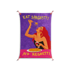 Eat Spaghetti No Regretti - Work On Wall - Raissa Oltmanns - Orange - 70 x 100 cm