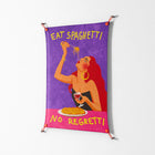 Eat Spaghetti No Regretti - Work On Wall - Raissa Oltmanns - Orange - 70 x 100 cm
