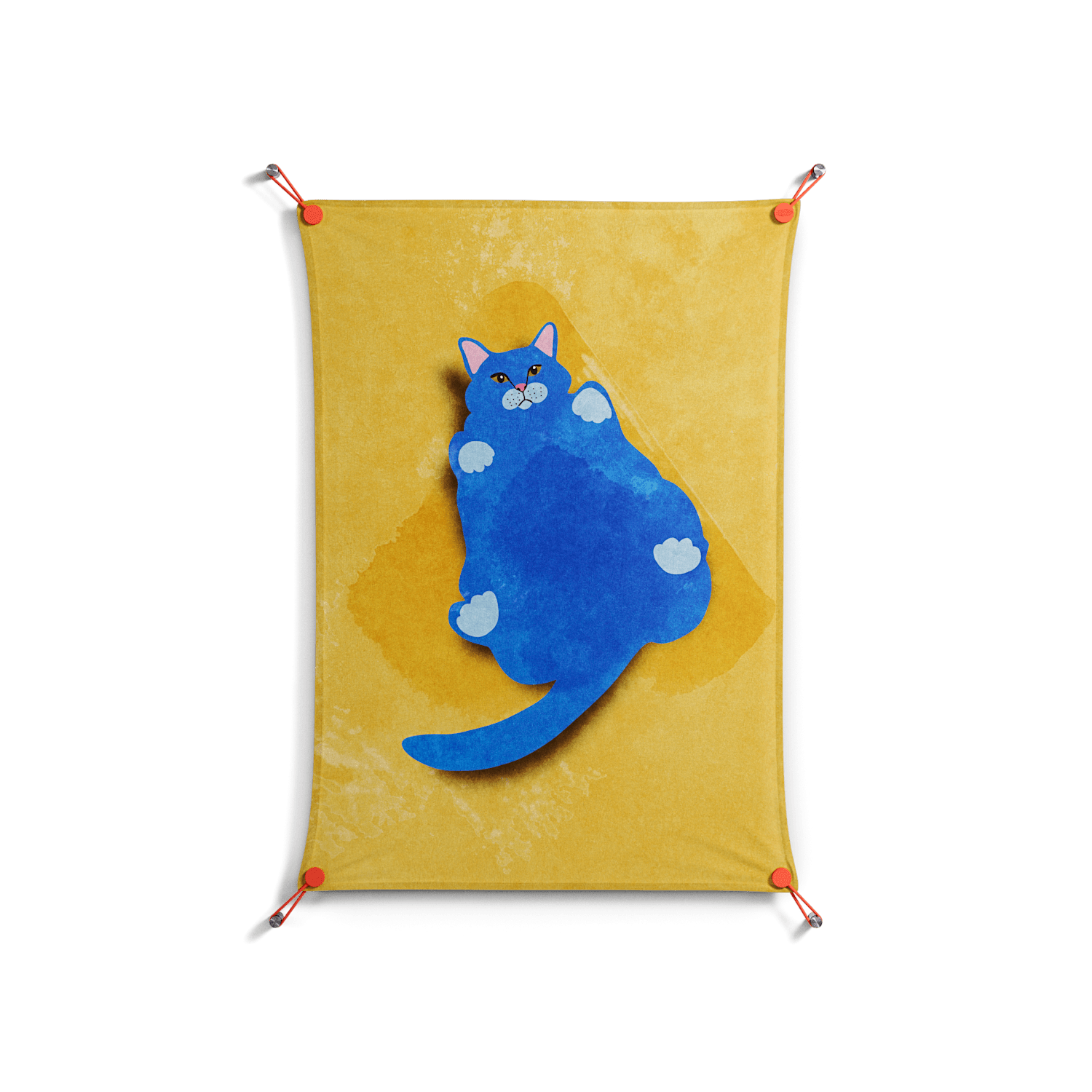 Fat Cat - Work On Wall - Raissa Oltmanns - Orange - 70 x 100 cm