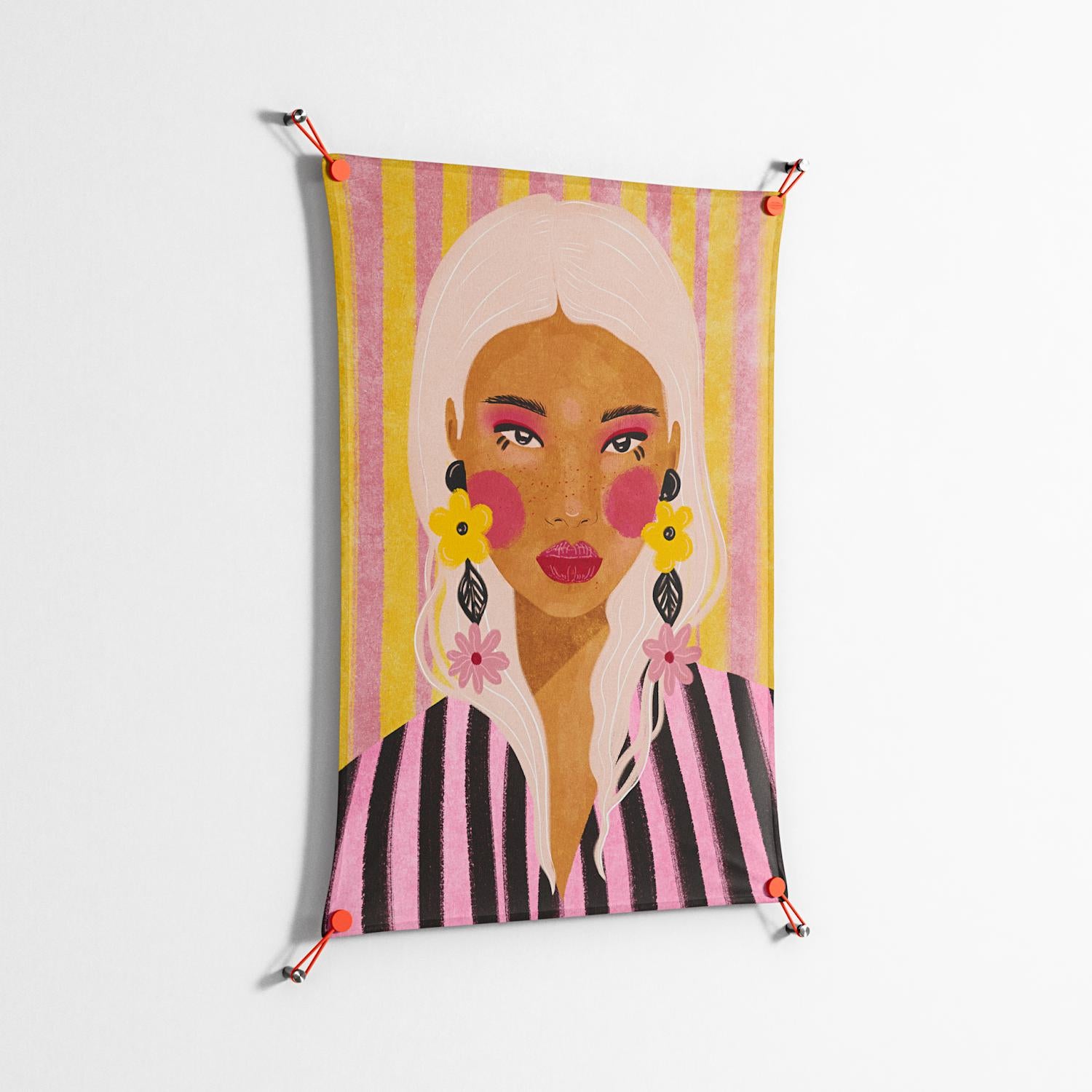 That Girl - Work On Wall - Raissa Oltmanns - Orange - 70 x 100 cm