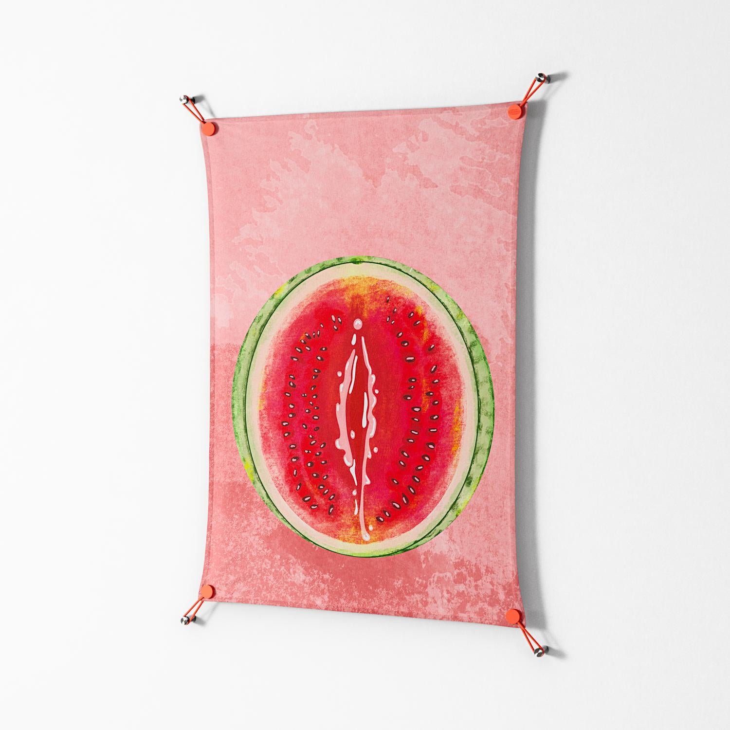 Watermelon Love - Work On Wall - Raissa Oltmanns - Orange - 70 x 100 cm