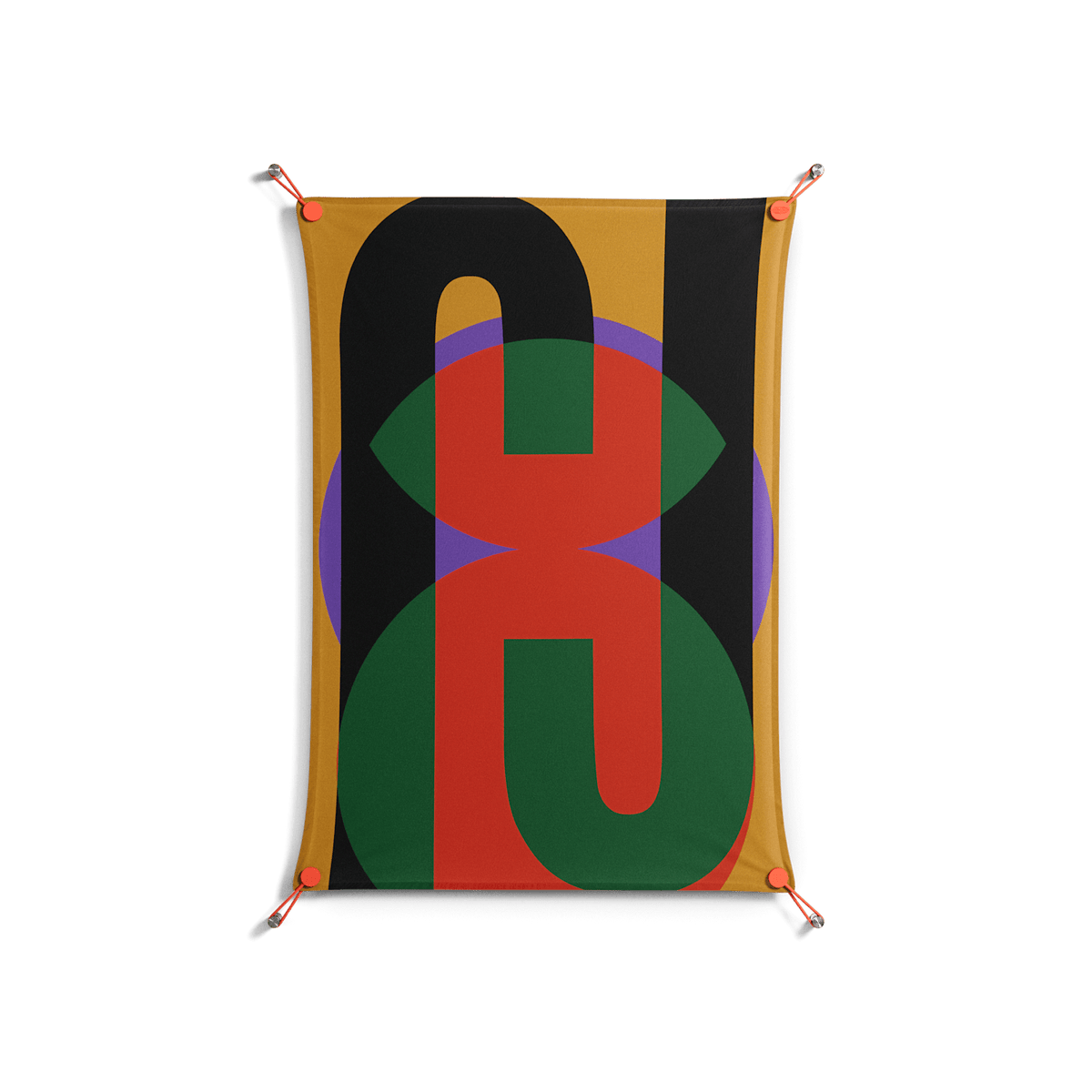 JJ - Work On Wall - Oluwasheyi Adebayo - Orange - 70 x 100 cm