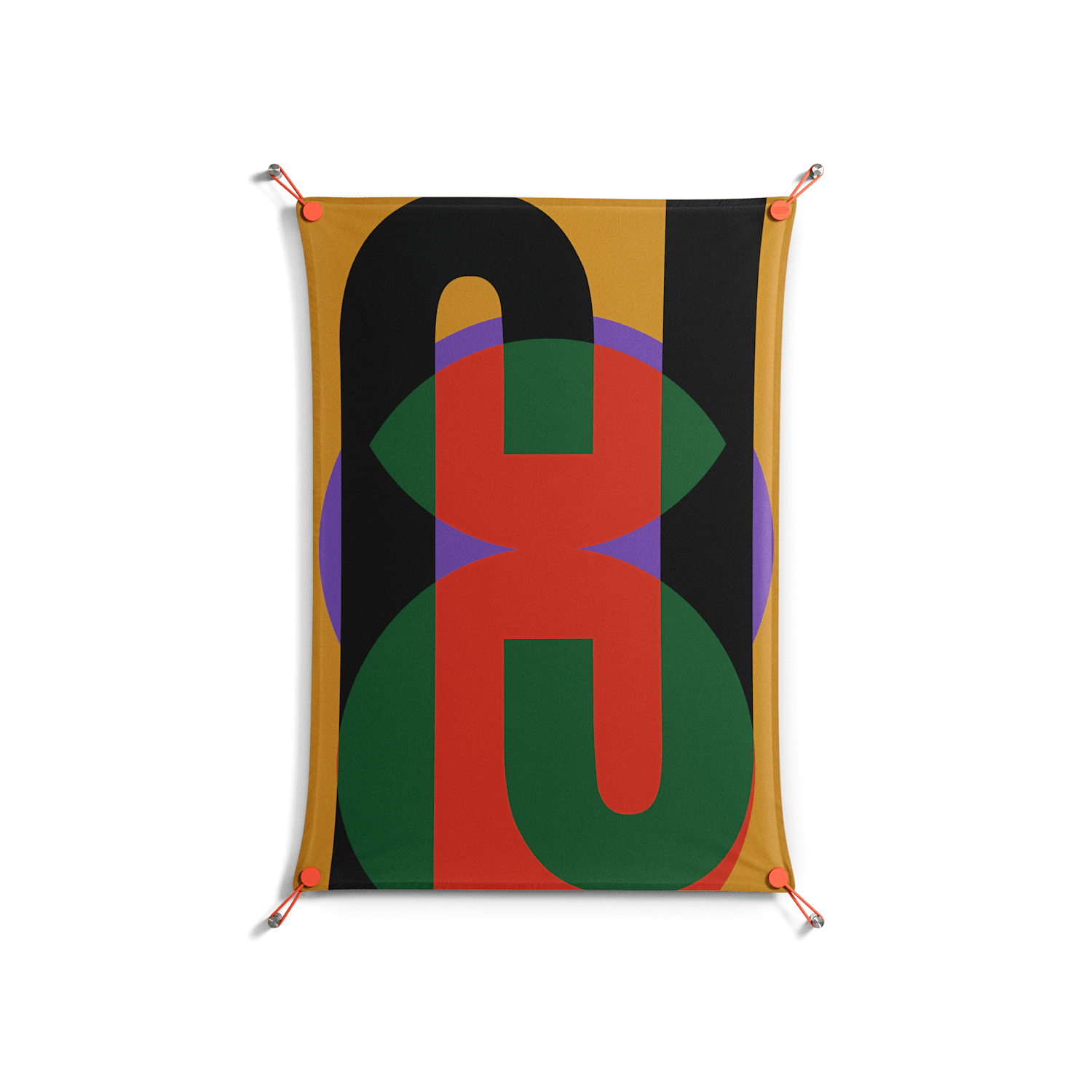 JJ - Work On Wall - Oluwasheyi Adebayo - Orange - 70 x 100 cm