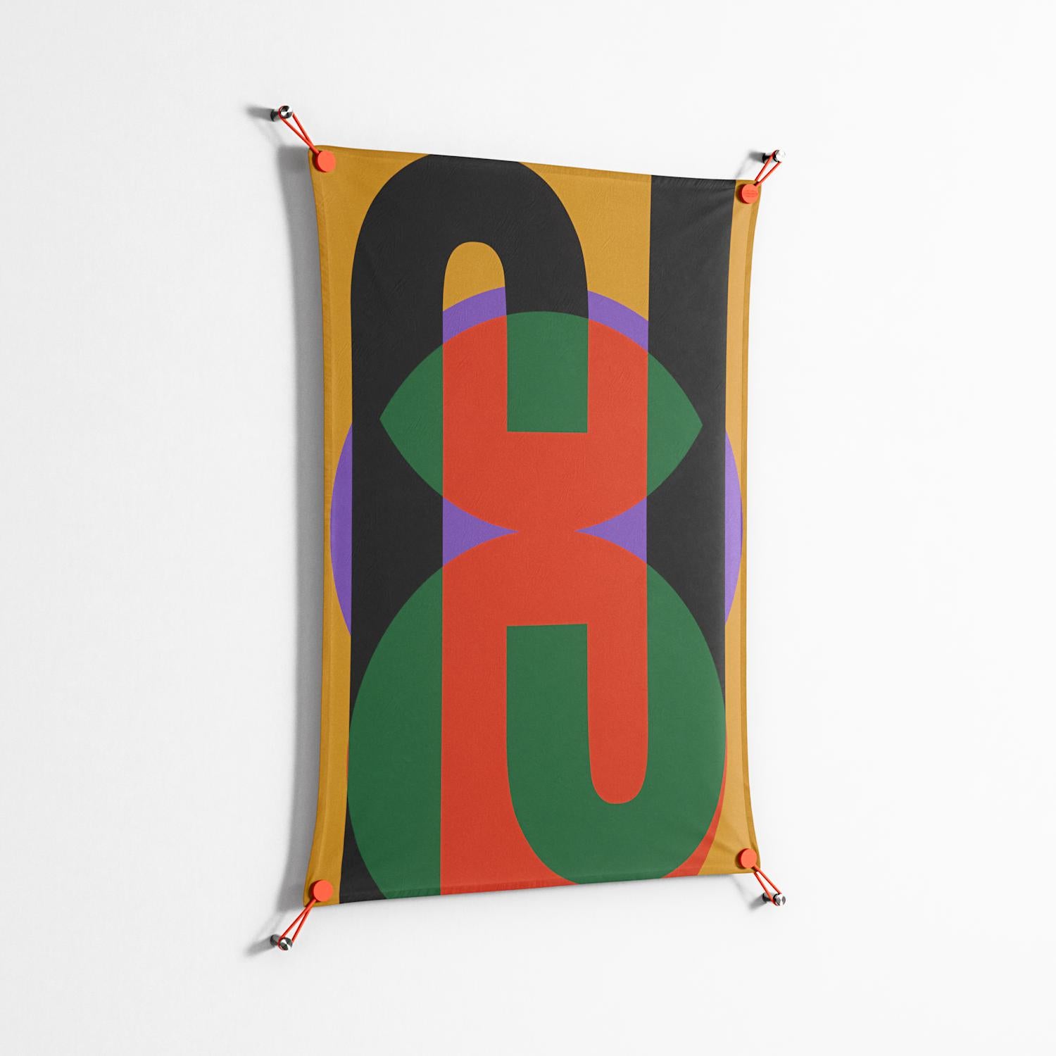 JJ - Work On Wall - Oluwasheyi Adebayo - Orange - 70 x 100 cm