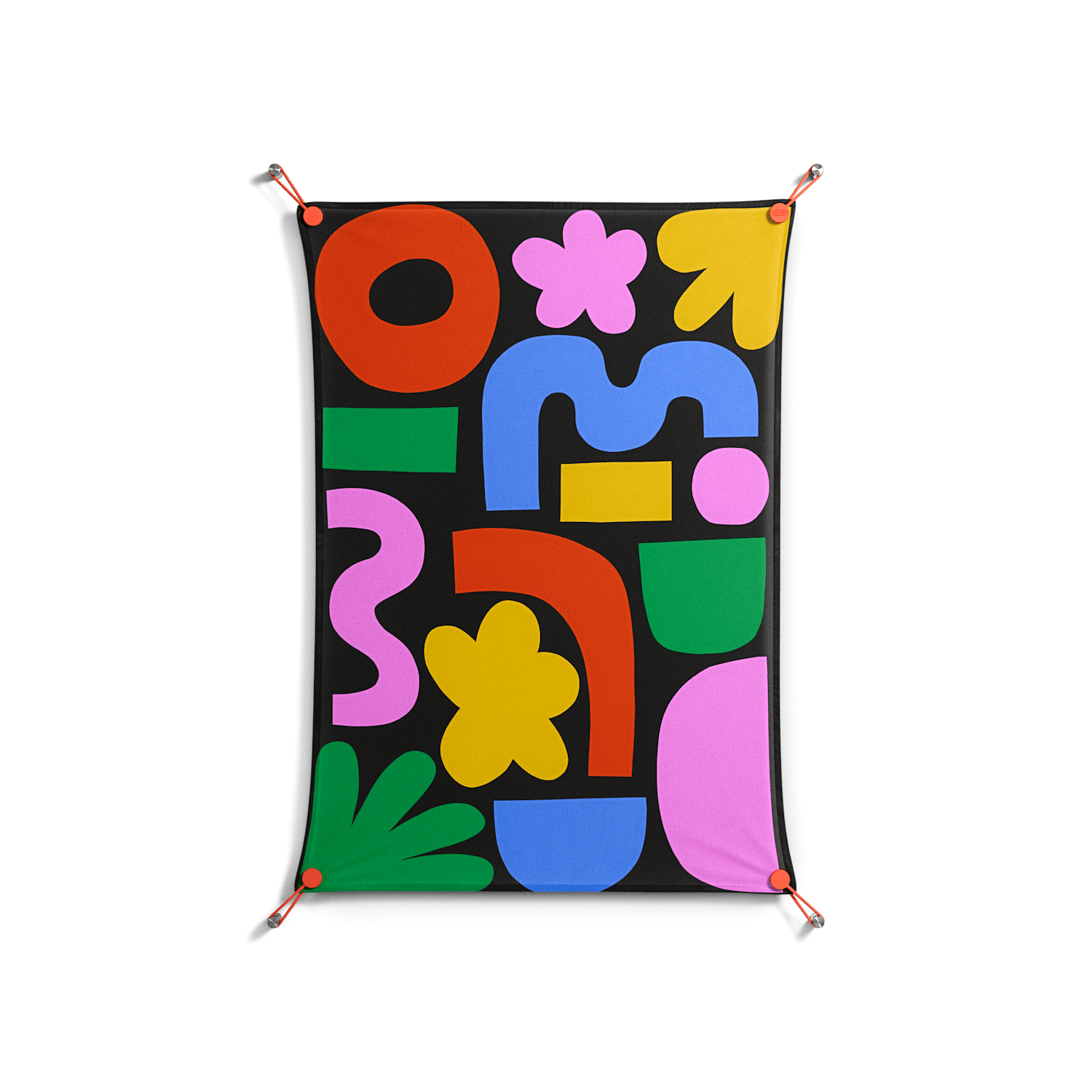 Fun Shapes - Work On Wall - Sandra Hutter - Orange - 70 x 100 cm