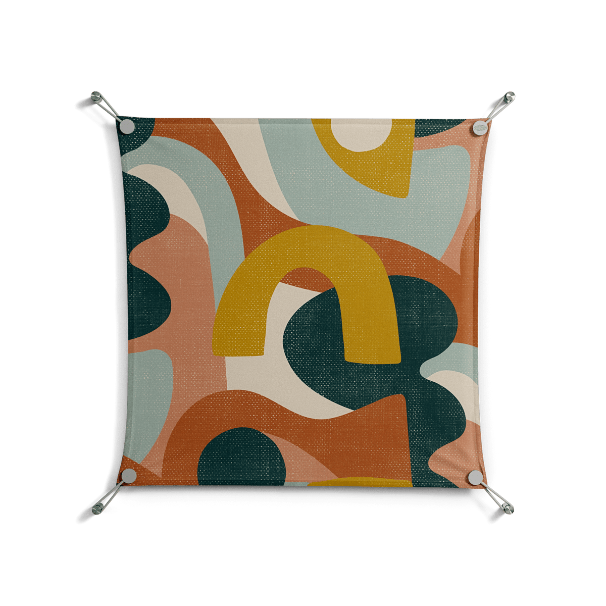 Abstract Sunrise - Work On Wall - Amy Suther - Silver - 70 x 70 cm