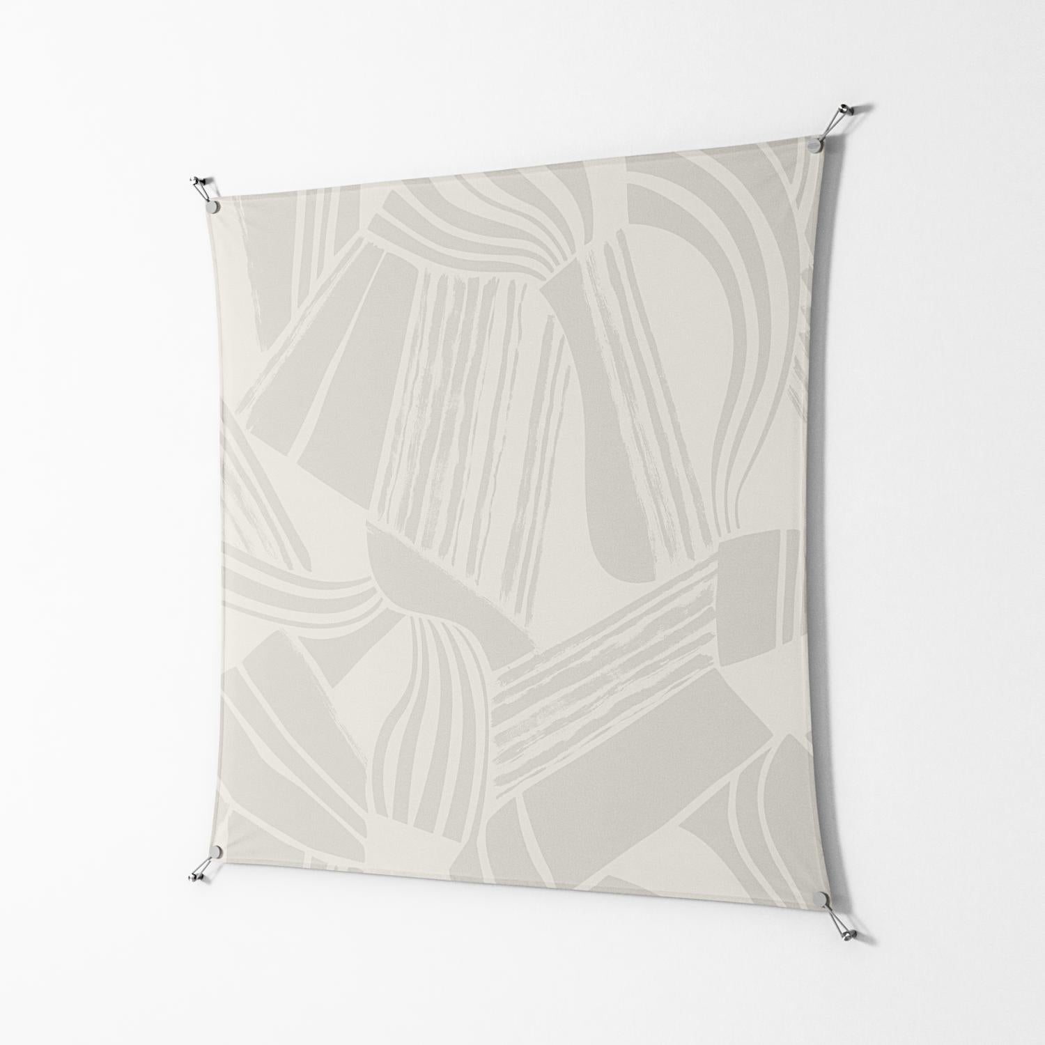 Touch the Ground - Work On Wall - Amy Suther - Silver - 140 x 140 cm