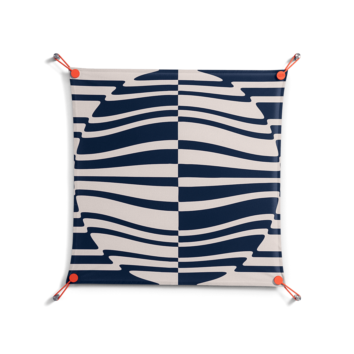 Wave Lens - Work On Wall - Oluwasheyi Adebayo - Orange - 70 x 70 cm