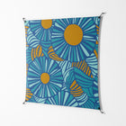 Bellis Bounty Blue - Work On Wall - Amy Suther - Black - 140 x 140 cm