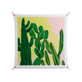 Cactus Sky - Work On Wall - Amy Suther - Orange - 140 x 140 cm