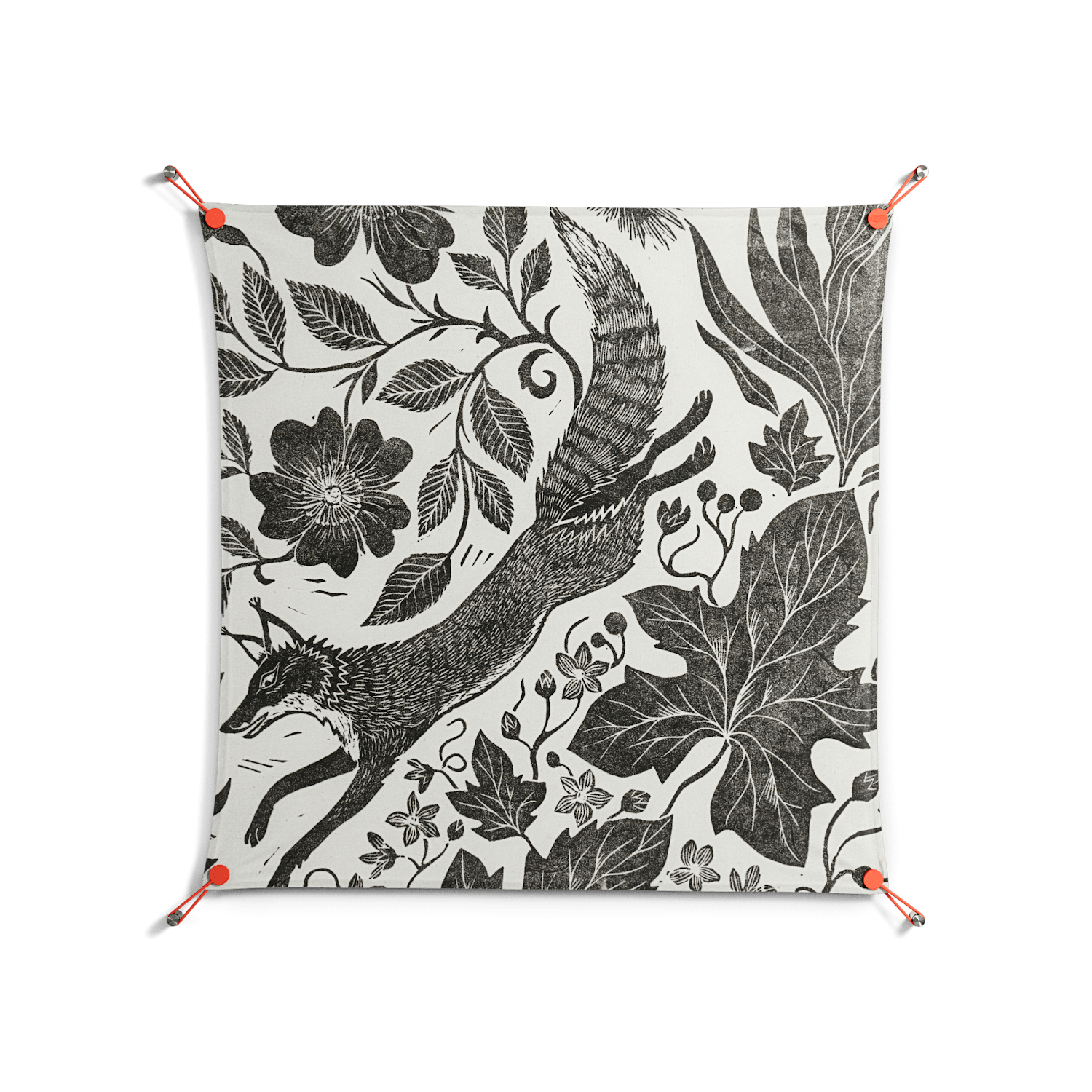 Ode to Summer 4 - Work On Wall - Diana Catchpole - Orange - 90 x 90 cm