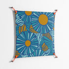 Bellis Bounty Blue - Work On Wall - Amy Suther - Orange - 70 x 70 cm