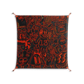 Wottosque Red - Work On Wall - Craig Watkins - Orange - 90 x 90 cm