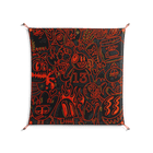 Wottosque Red - Work On Wall - Craig Watkins - Orange - 90 x 90 cm