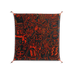 Wottosque Red - Work On Wall - Craig Watkins - Orange - 90 x 90 cm