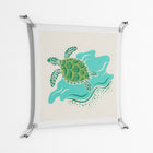 Sea Turtle - Work On Wall - Amy Suther - Silver - 70 x 70 cm