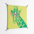 Wise Giraffe - Work On Wall - Amy Suther - Black - 90 x 90 cm