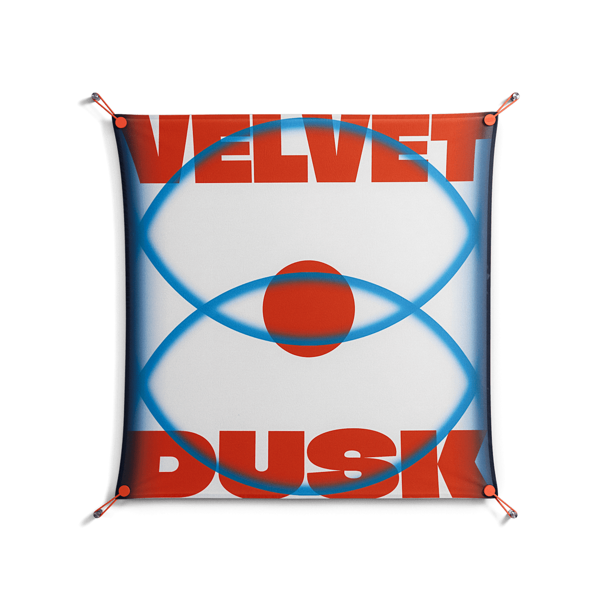 Velvet Dusk - Work On Wall - Oluwasheyi Adebayo - Orange - 90 x 90 cm