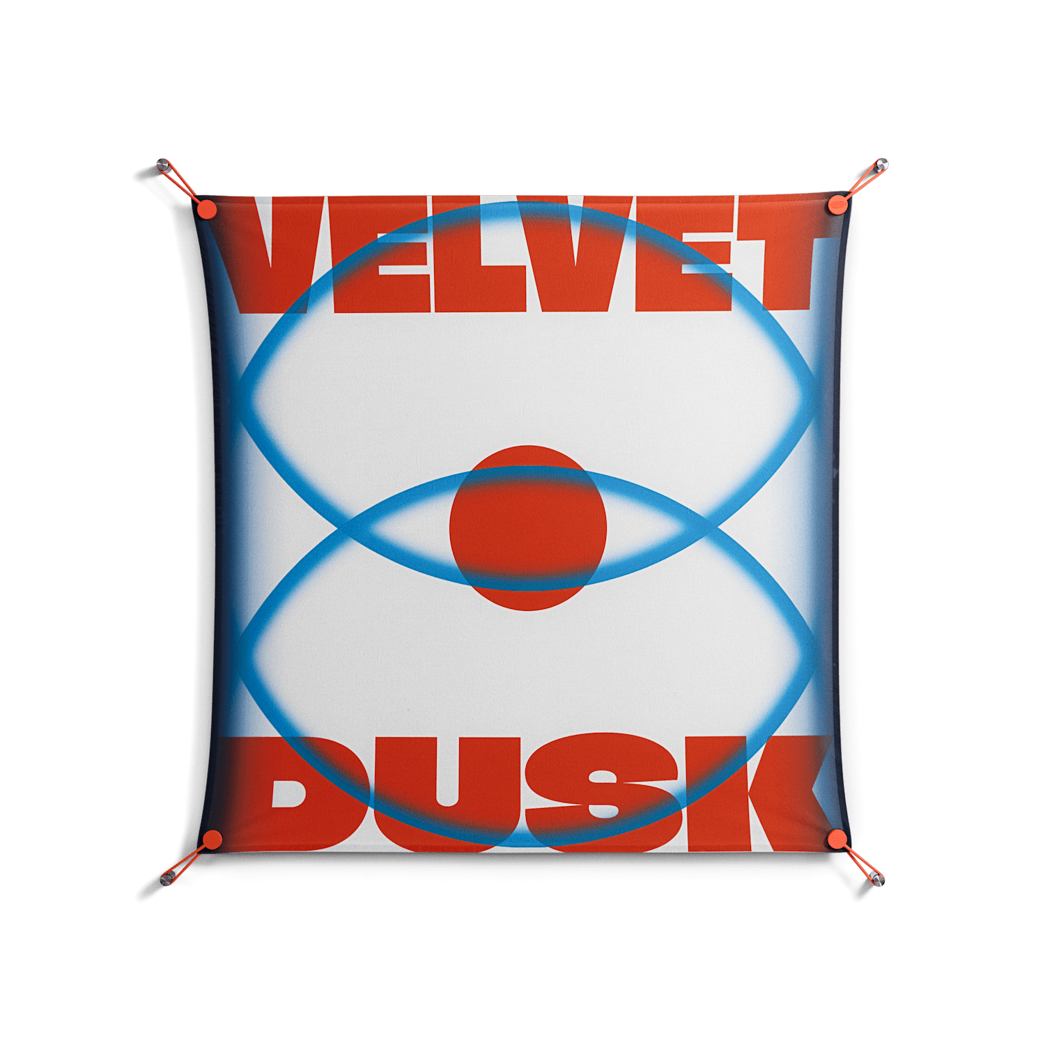 Velvet Dusk - Work On Wall - Oluwasheyi Adebayo - Orange - 90 x 90 cm