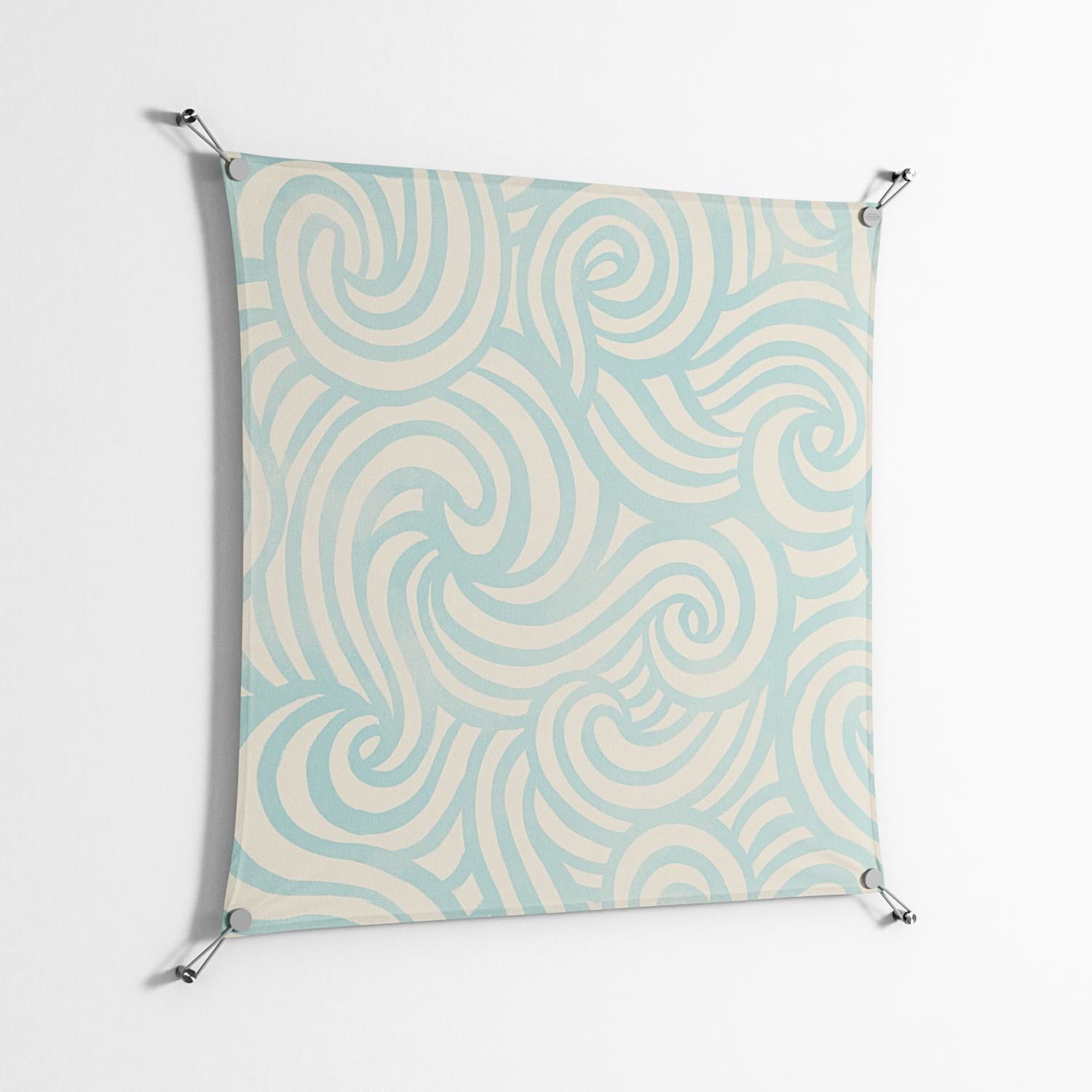 Epic Swirl - Work On Wall - Amy Suther - Silver - 90 x 90 cm