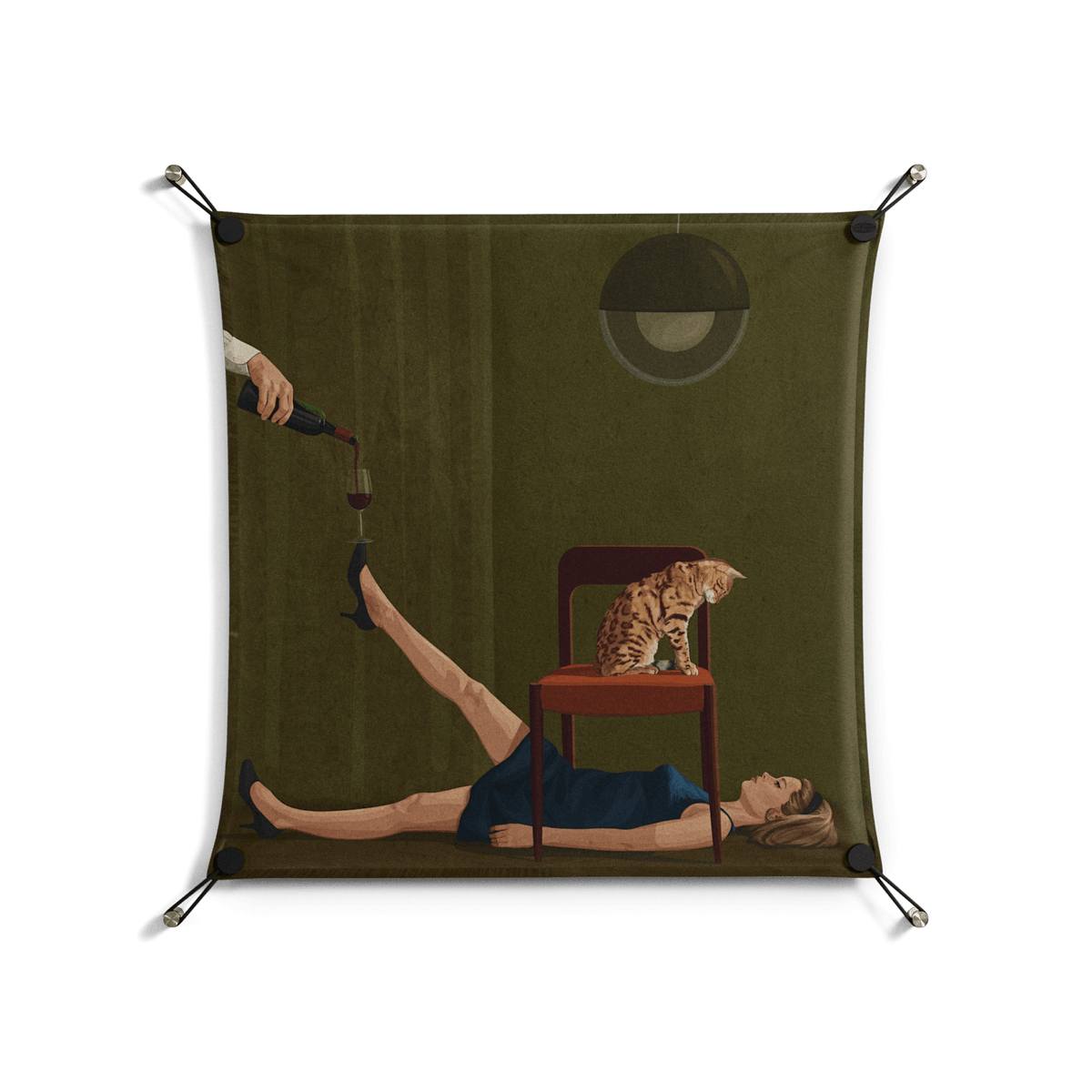 Friday Night Rituals - Work On Wall - Kristin Eriksson - Black - 70 x 70 cm