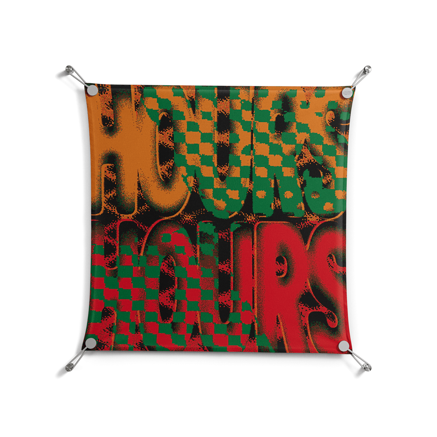 Hours - Work On Wall - Oluwasheyi Adebayo - Silver - 70 x 70 cm
