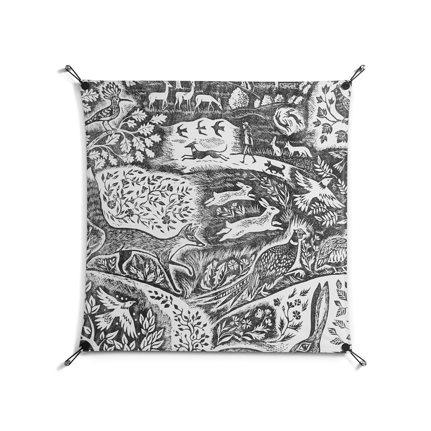 Flight Of Fancy - Work On Wall - Diana Catchpole - Black - 90 x 90 cm