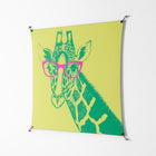 Wise Giraffe - Work On Wall - Amy Suther - Black - 140 x 140 cm
