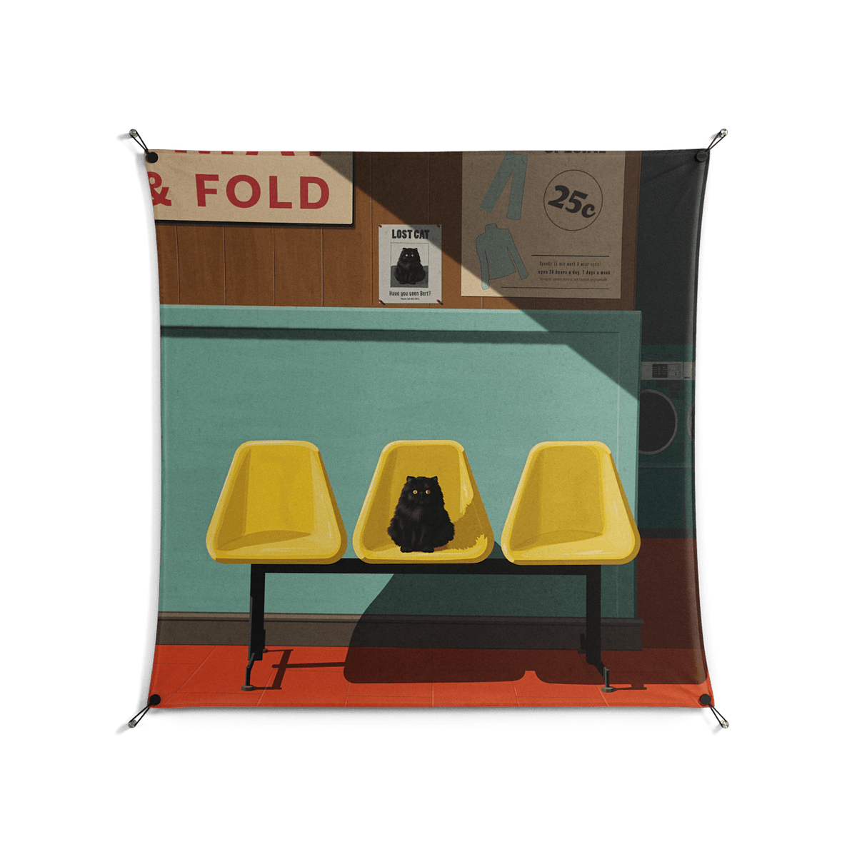 Have You Seen Bert - Work On Wall - Kristin Eriksson - Black - 140 x 140 cm