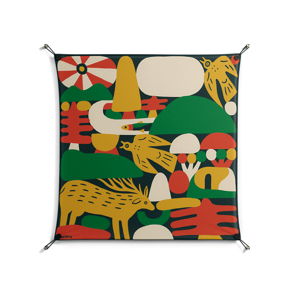 Sierra Midnight - Work On Wall - Wyatt Hersey - Black - 90 x 90 cm
