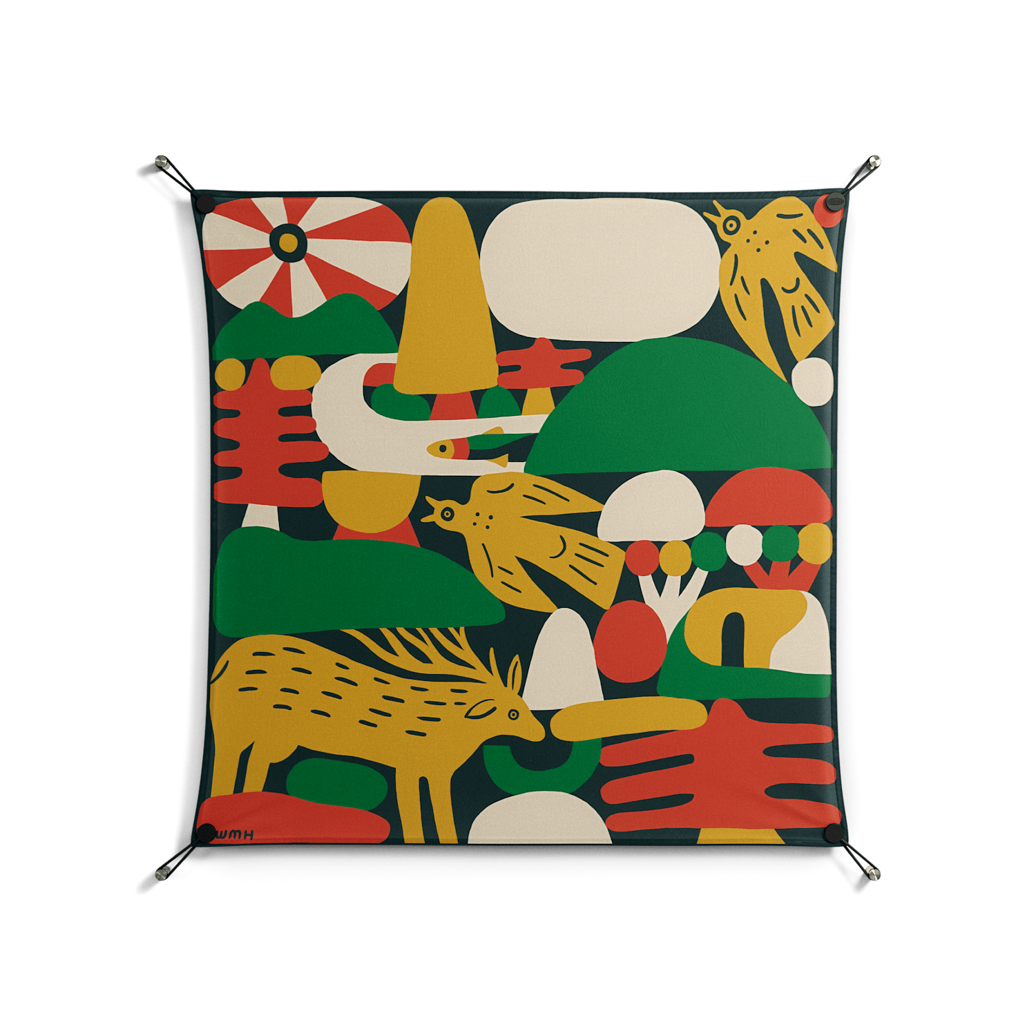 Sierra Midnight - Work On Wall - Wyatt Hersey - Black - 90 x 90 cm