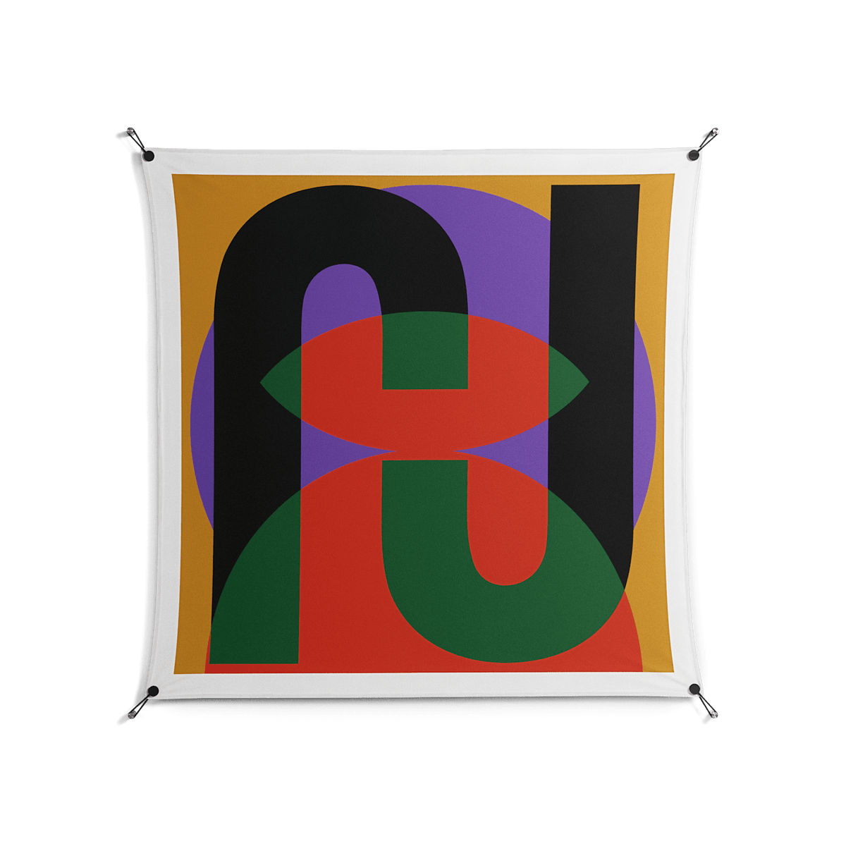 JJ - Work On Wall - Oluwasheyi Adebayo - Black - 140 x 140 cm